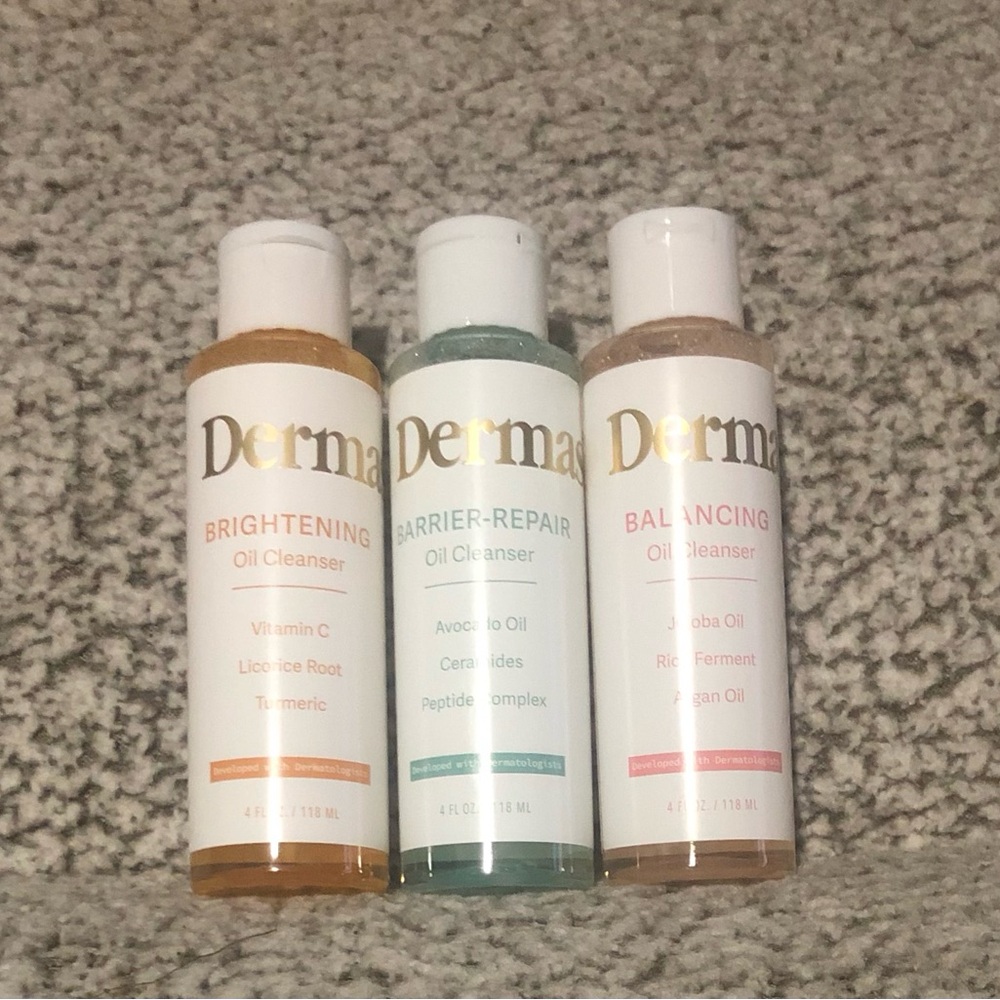 Dermasil Skin Care Face Oil Cleanser Collection Brightening, Balance (Set Of 3)
